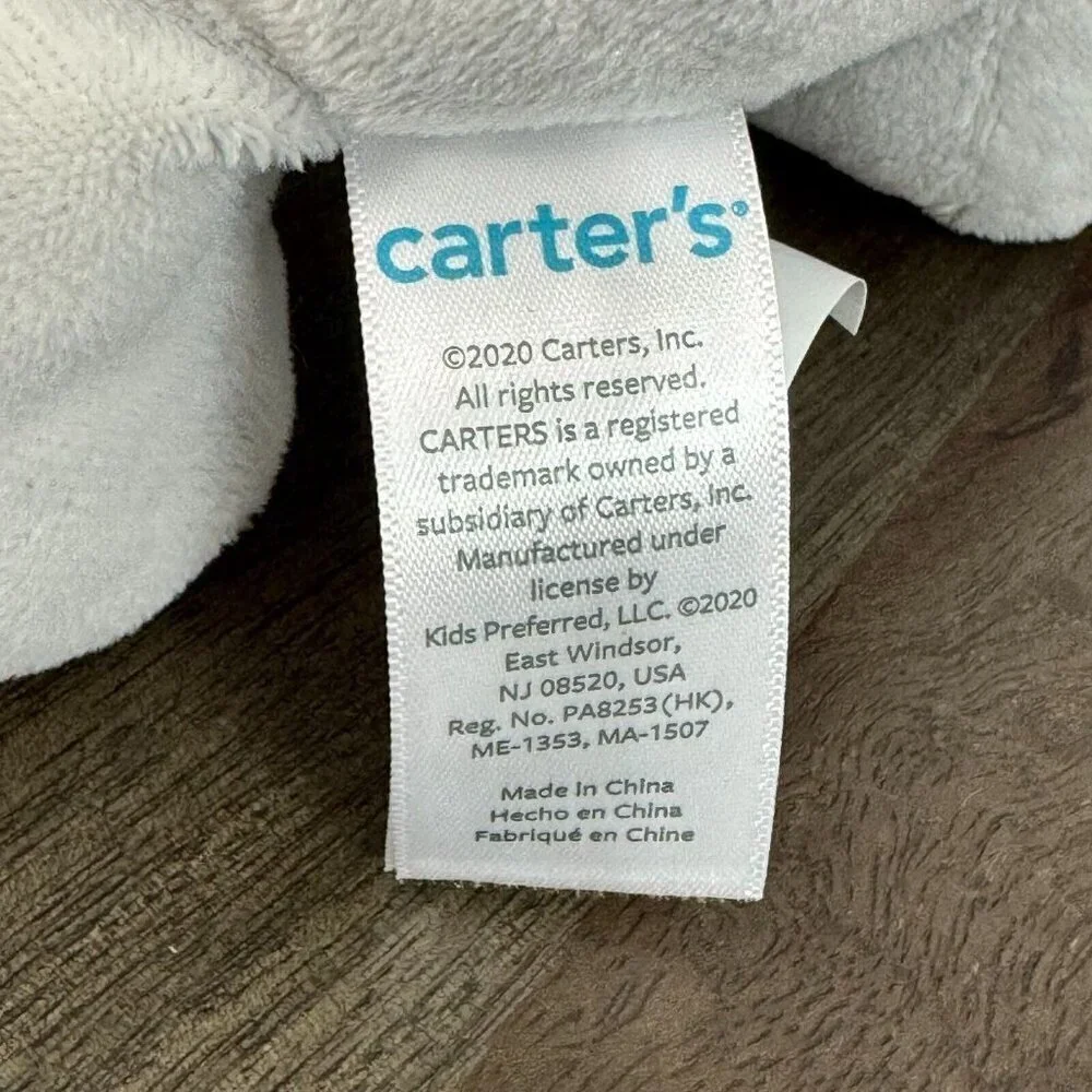 Carter's Child Of Mine Pink Gray Wind Up Musical Plush Elephant Animal Toy